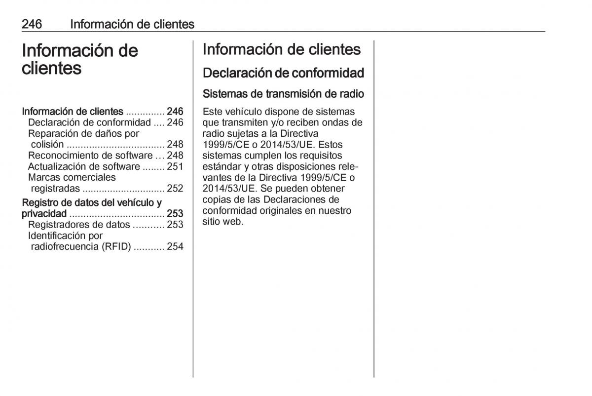 Opel Crossland X manual del propietario / page 248