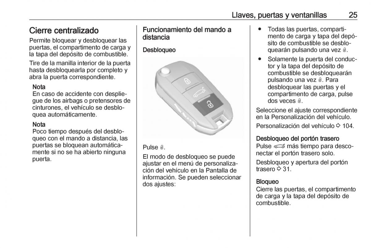 Opel Crossland X manual del propietario / page 27