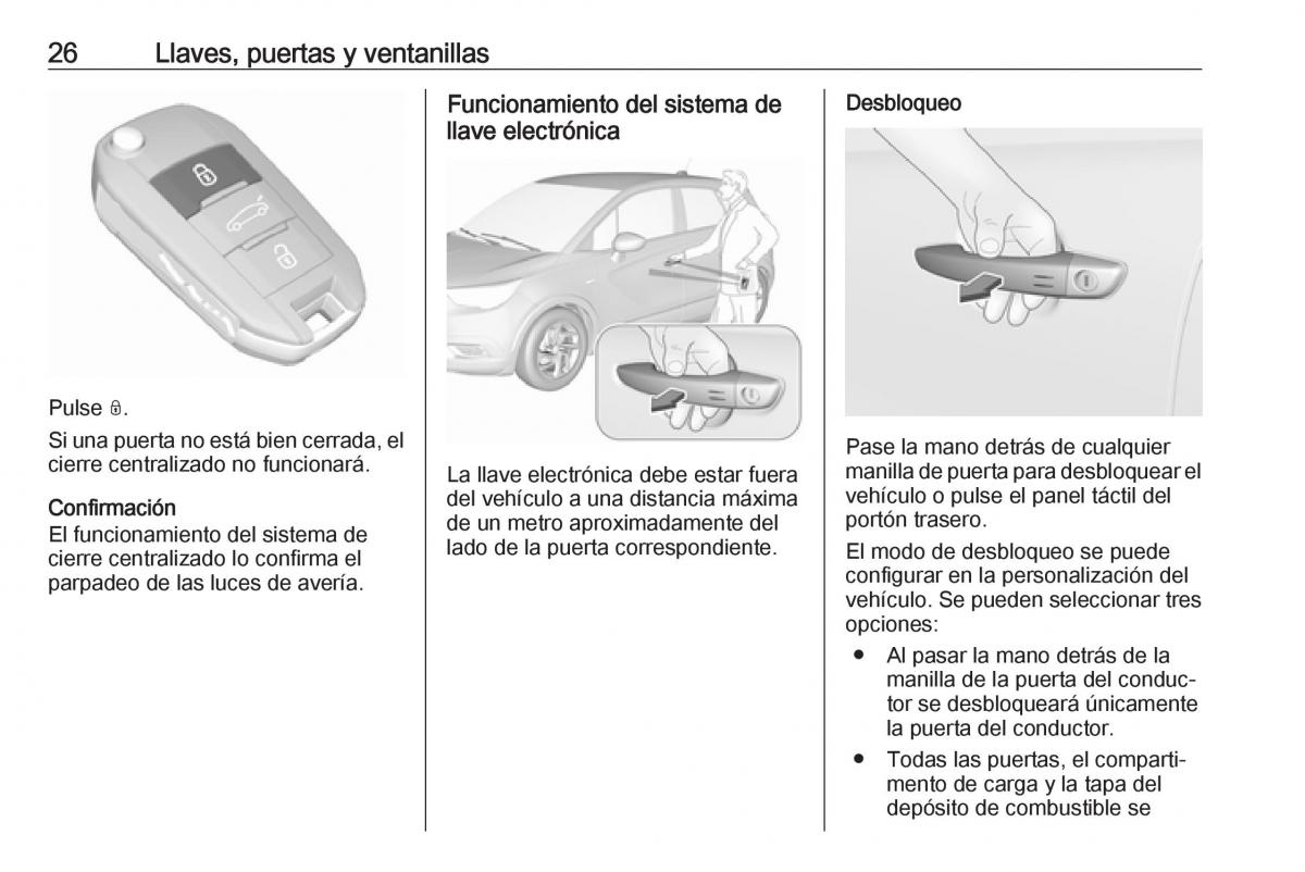 Opel Crossland X manual del propietario / page 28