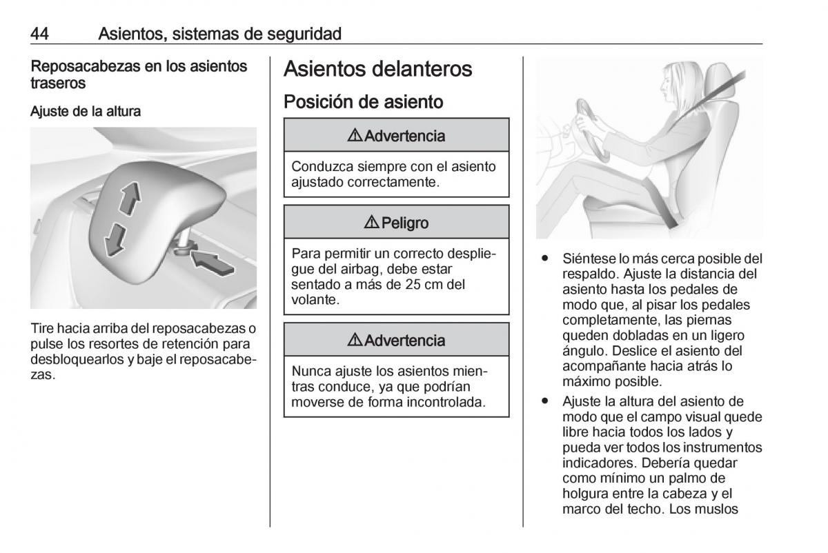 Opel Crossland X manual del propietario / page 46