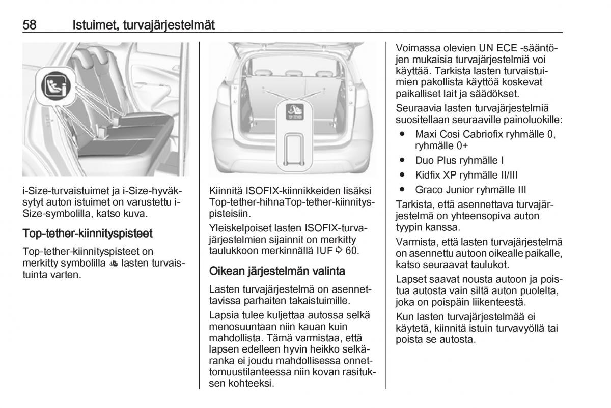 Opel Crossland X omistajan kasikirja / page 60