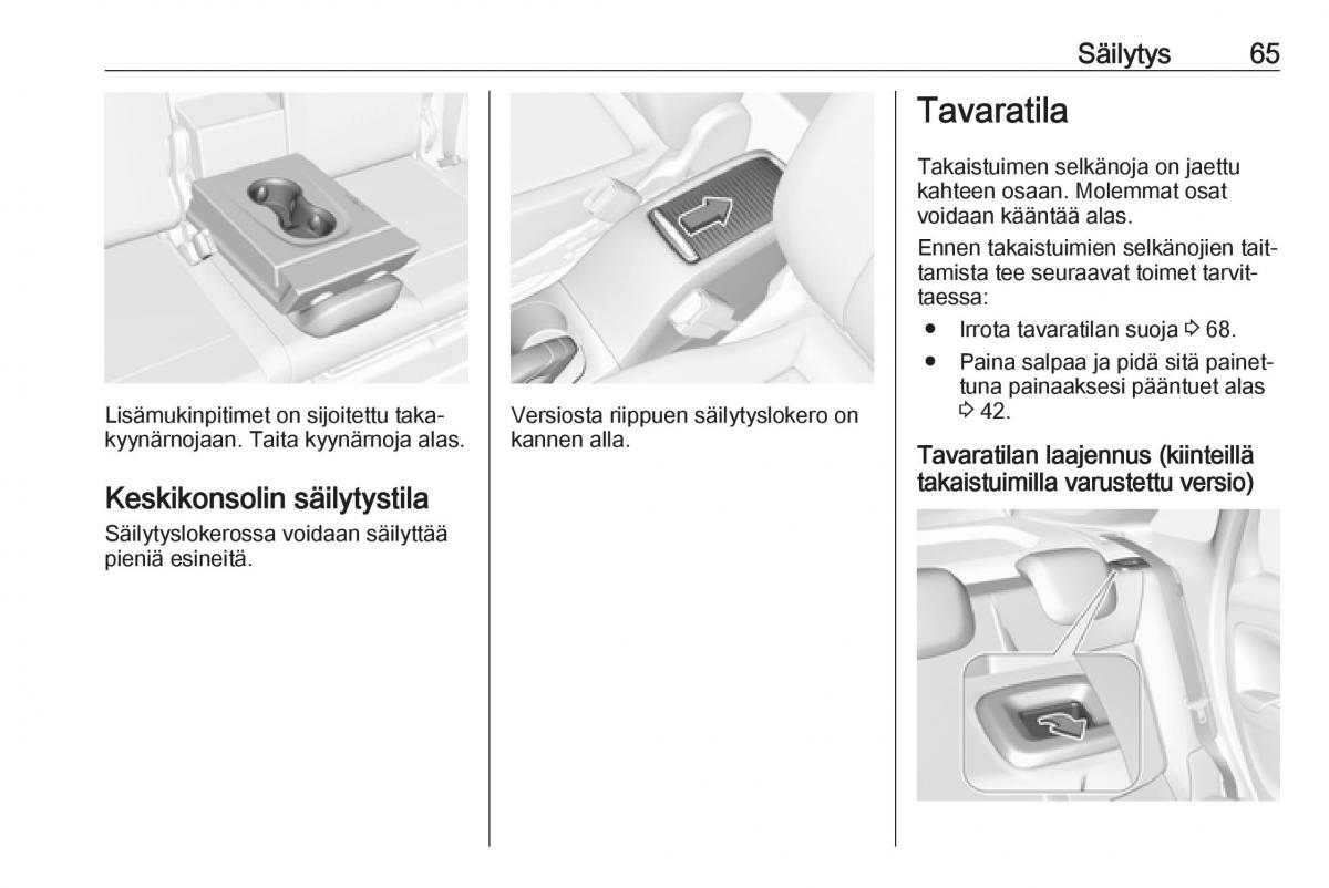 Opel Crossland X omistajan kasikirja / page 67