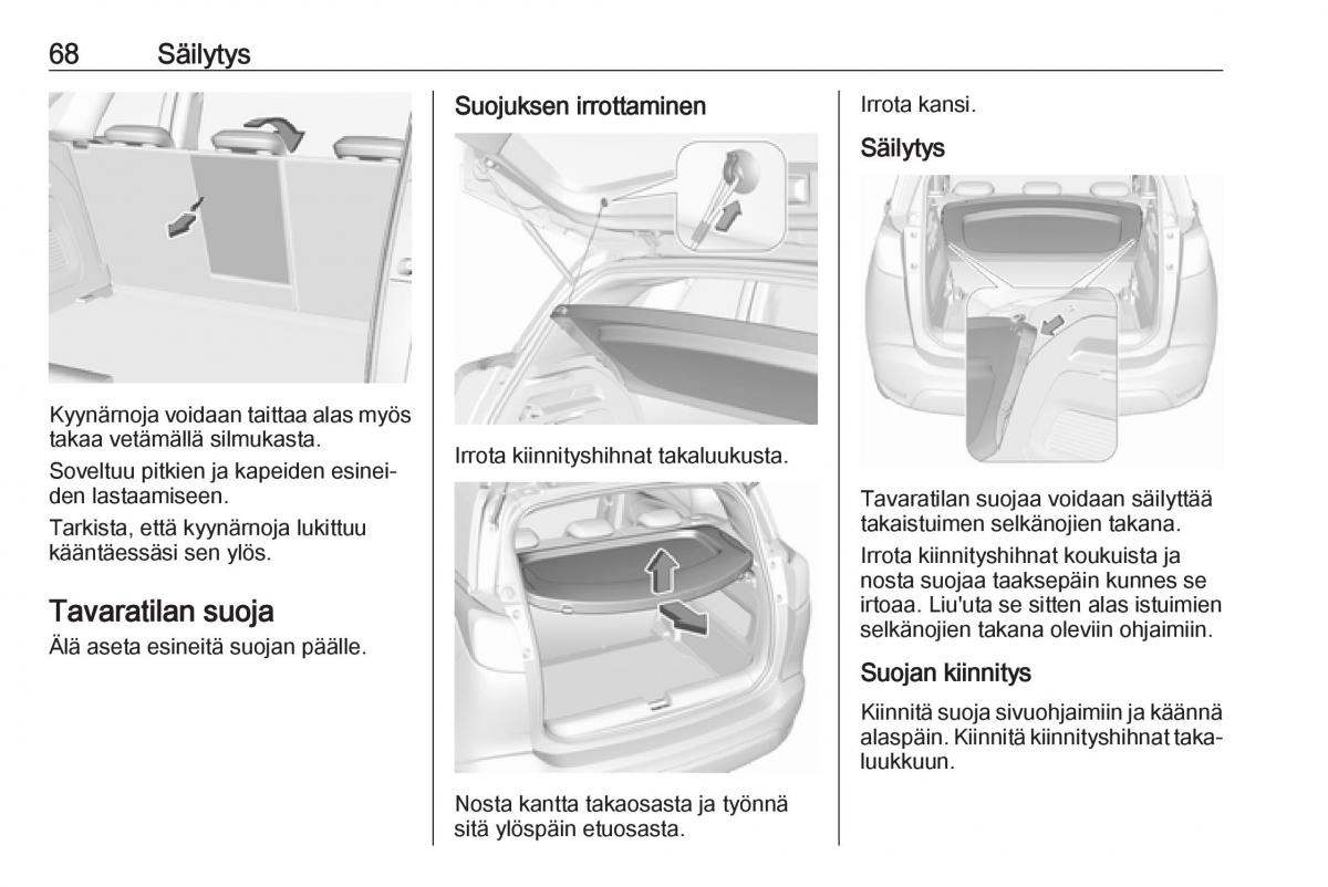 Opel Crossland X omistajan kasikirja / page 70