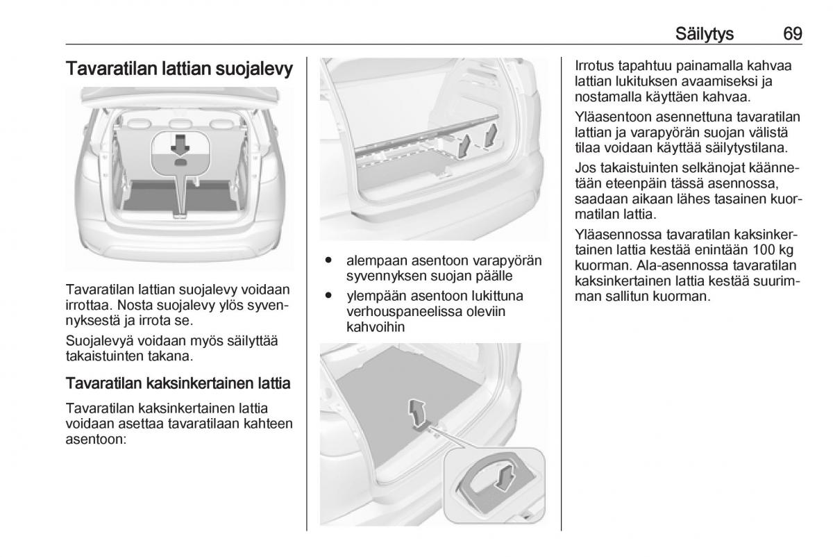 Opel Crossland X omistajan kasikirja / page 71