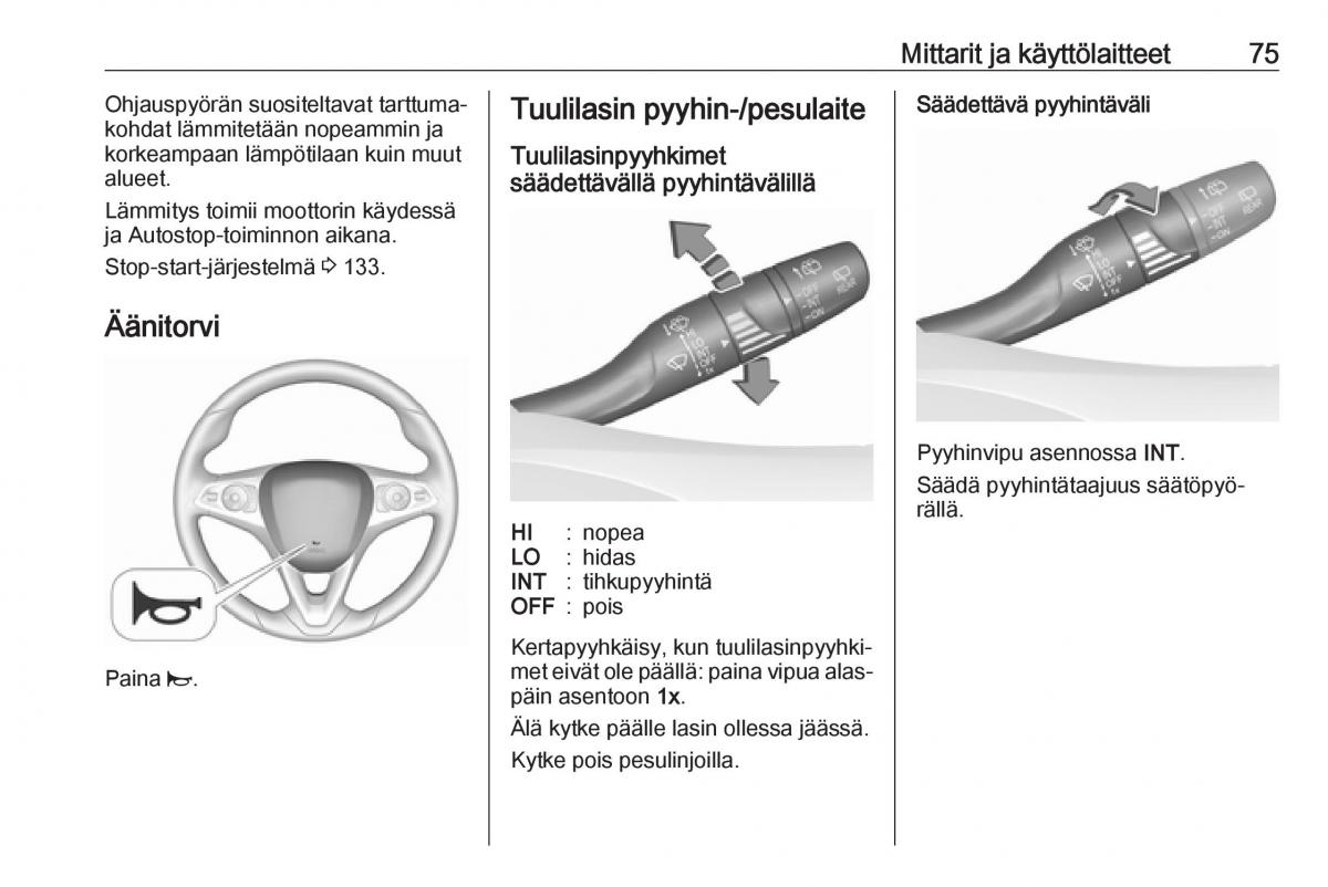 Opel Crossland X omistajan kasikirja / page 77