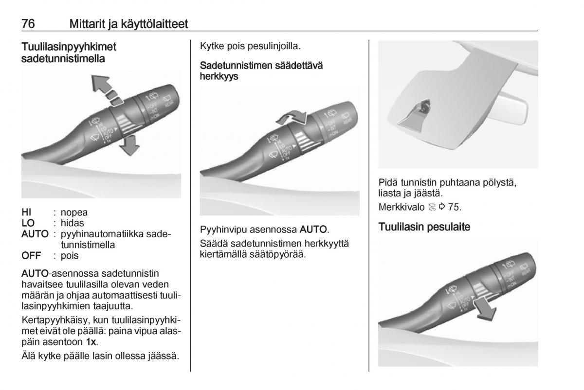 Opel Crossland X omistajan kasikirja / page 78