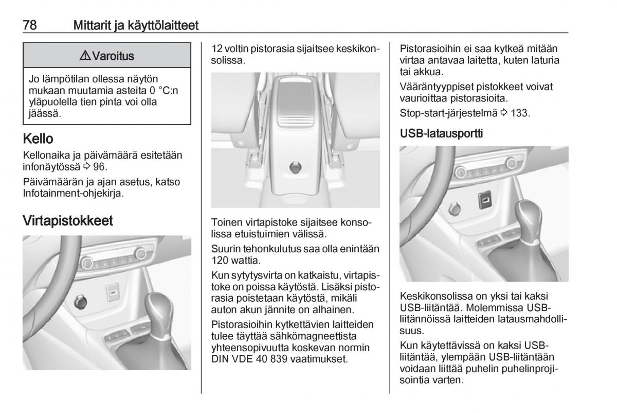 Opel Crossland X omistajan kasikirja / page 80