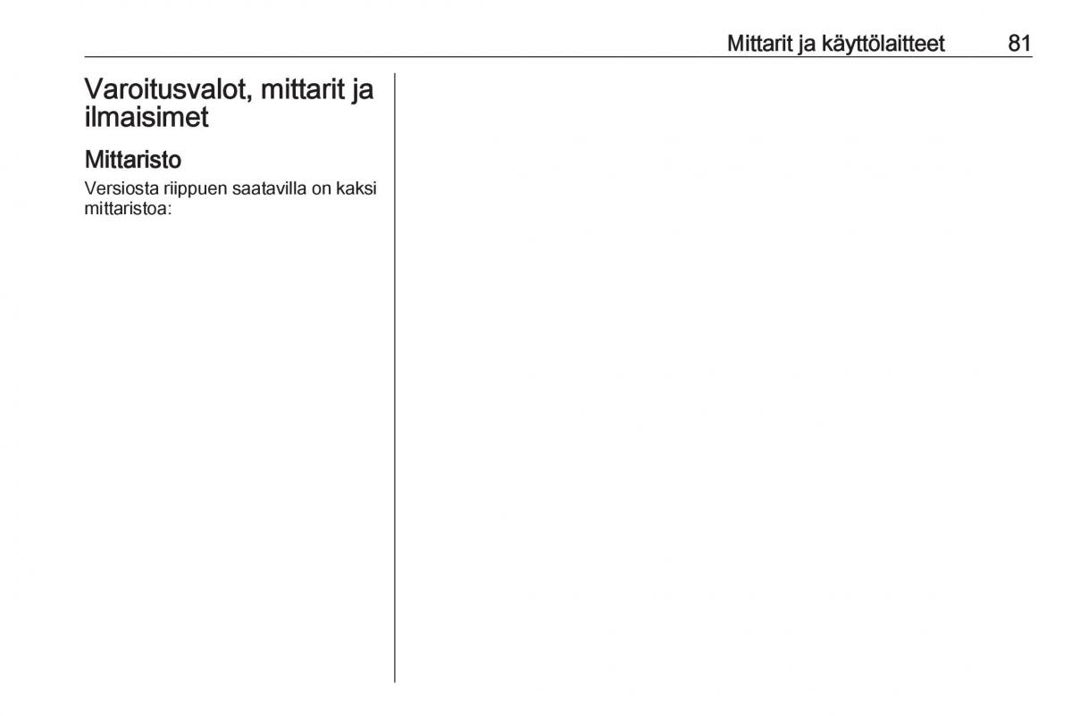 Opel Crossland X omistajan kasikirja / page 83