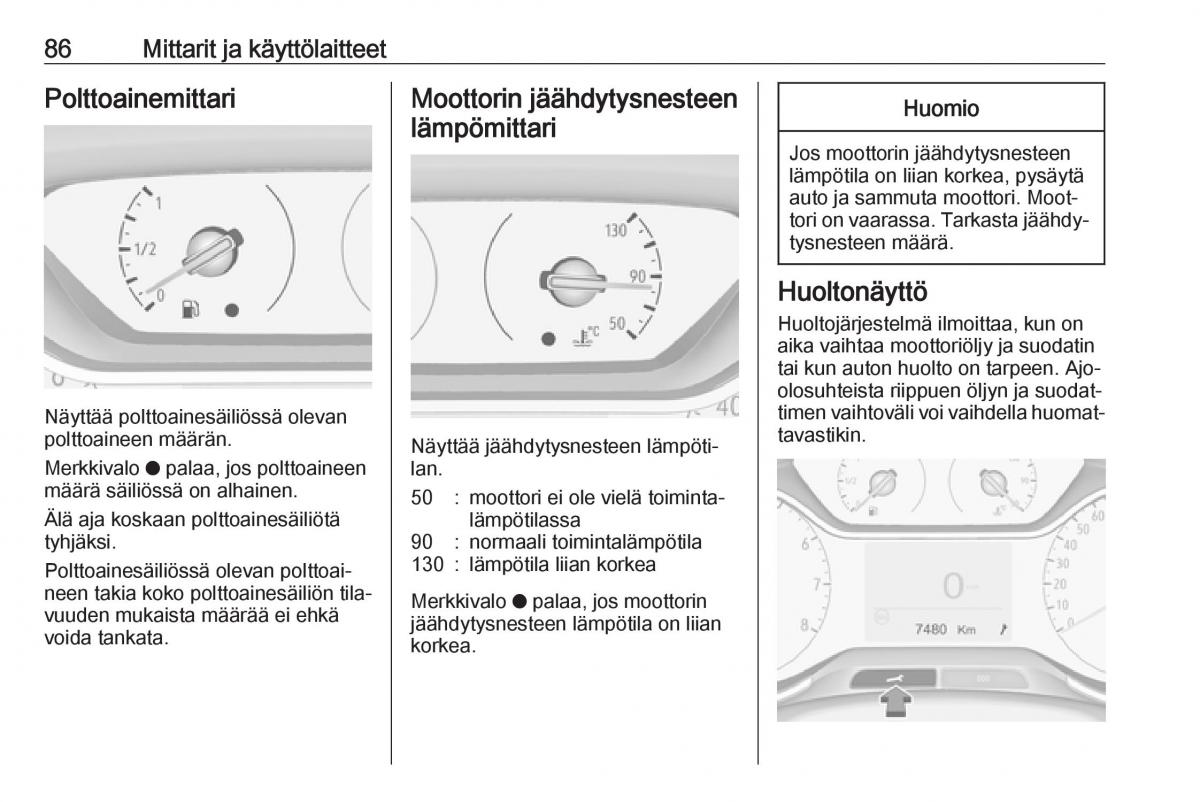 Opel Crossland X omistajan kasikirja / page 88