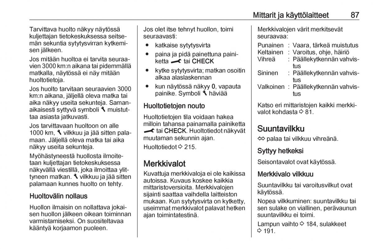 Opel Crossland X omistajan kasikirja / page 89