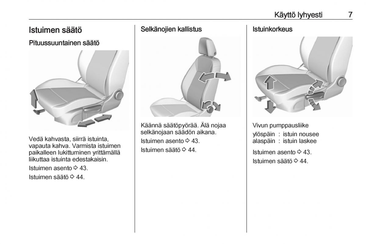 Opel Crossland X omistajan kasikirja / page 9