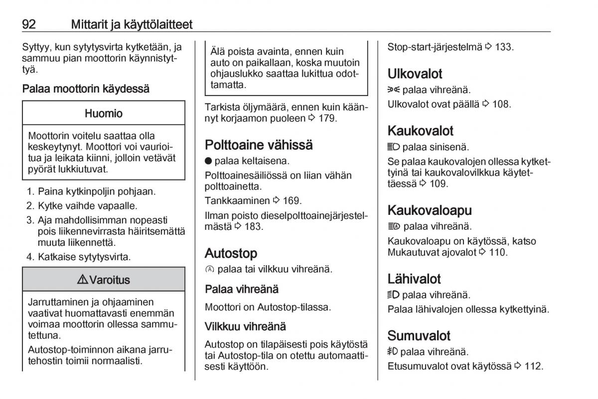 Opel Crossland X omistajan kasikirja / page 94