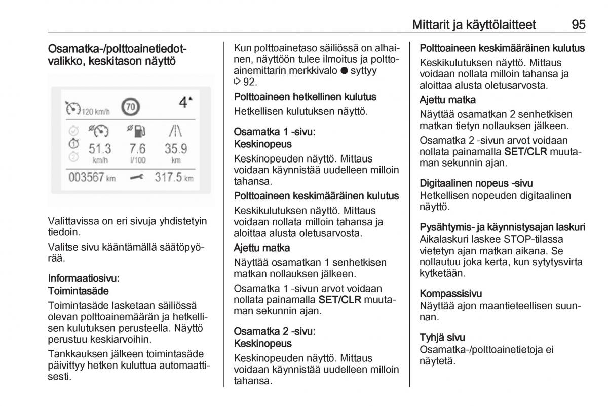 Opel Crossland X omistajan kasikirja / page 97