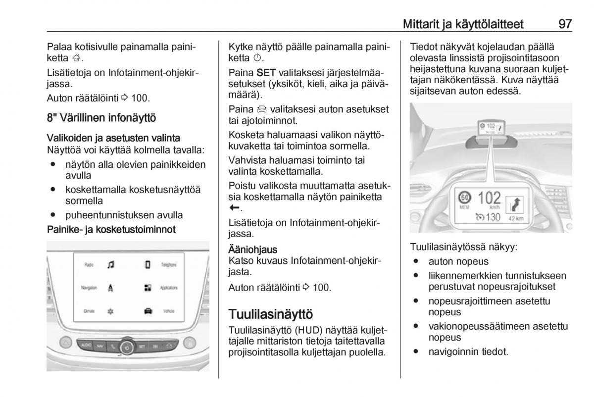 Opel Crossland X omistajan kasikirja / page 99