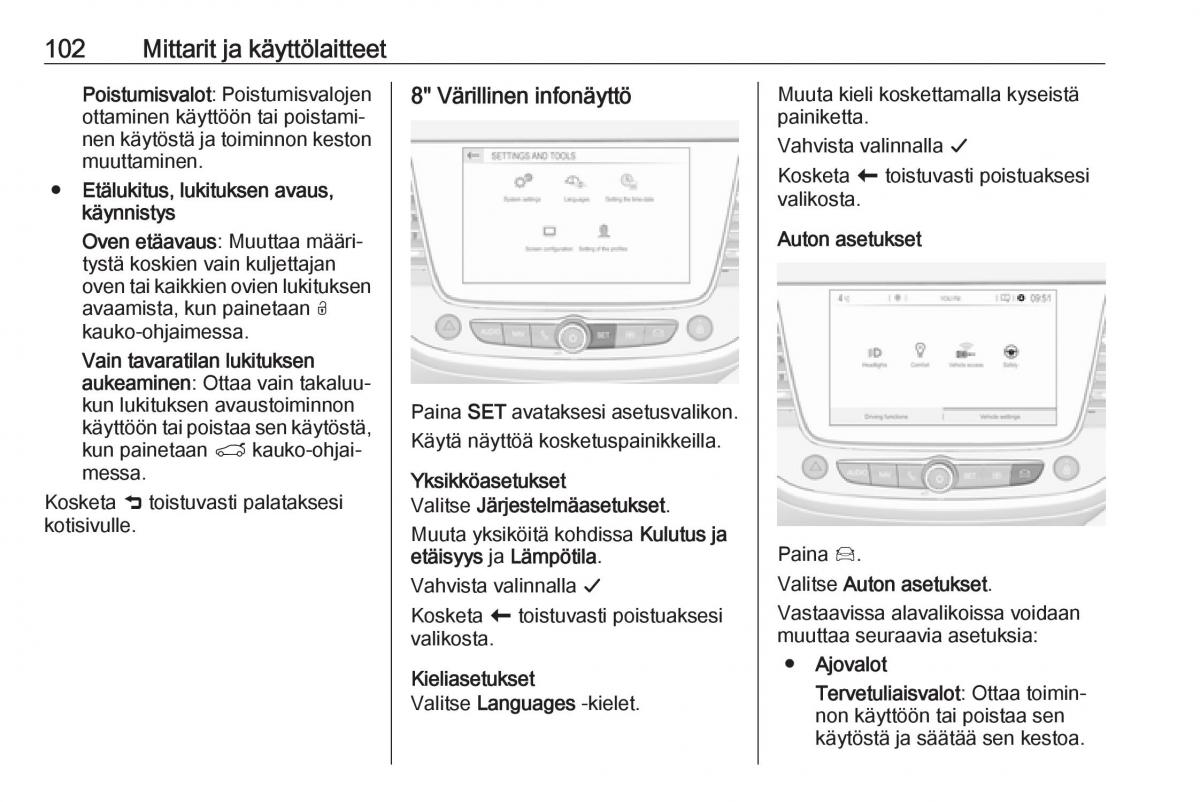 Opel Crossland X omistajan kasikirja / page 104