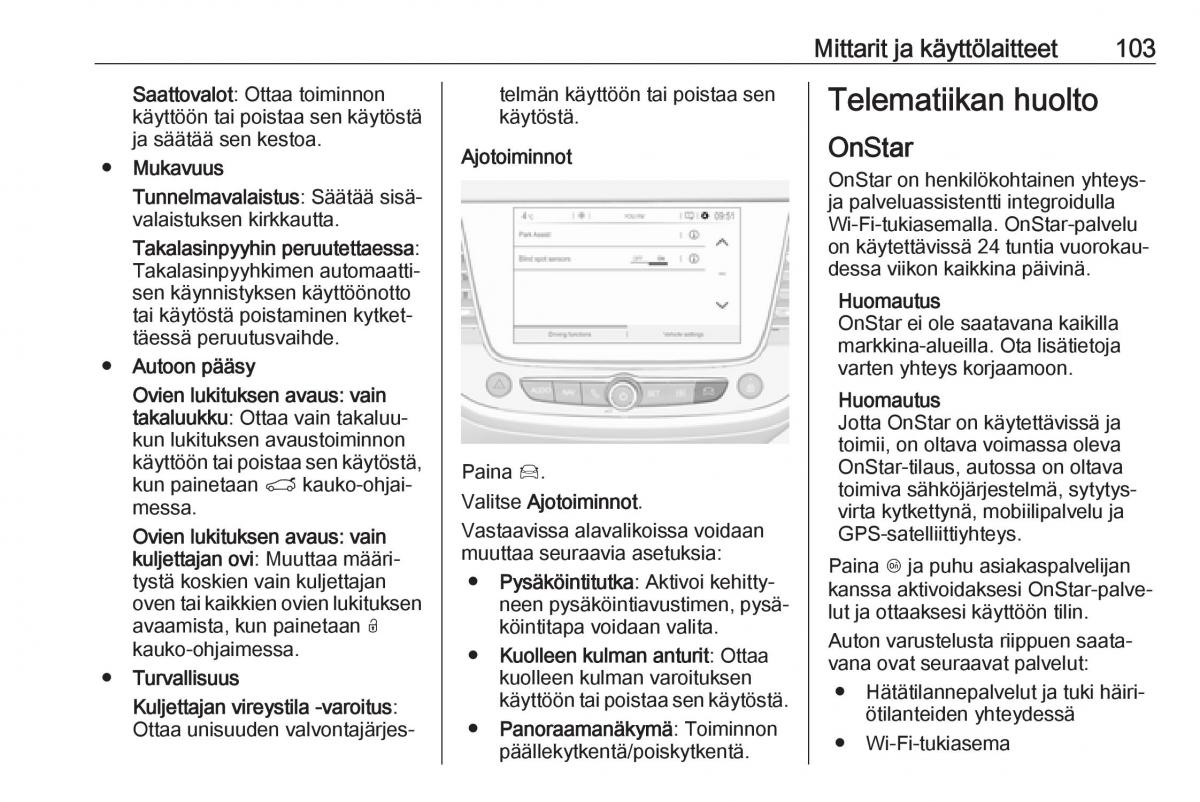 Opel Crossland X omistajan kasikirja / page 105