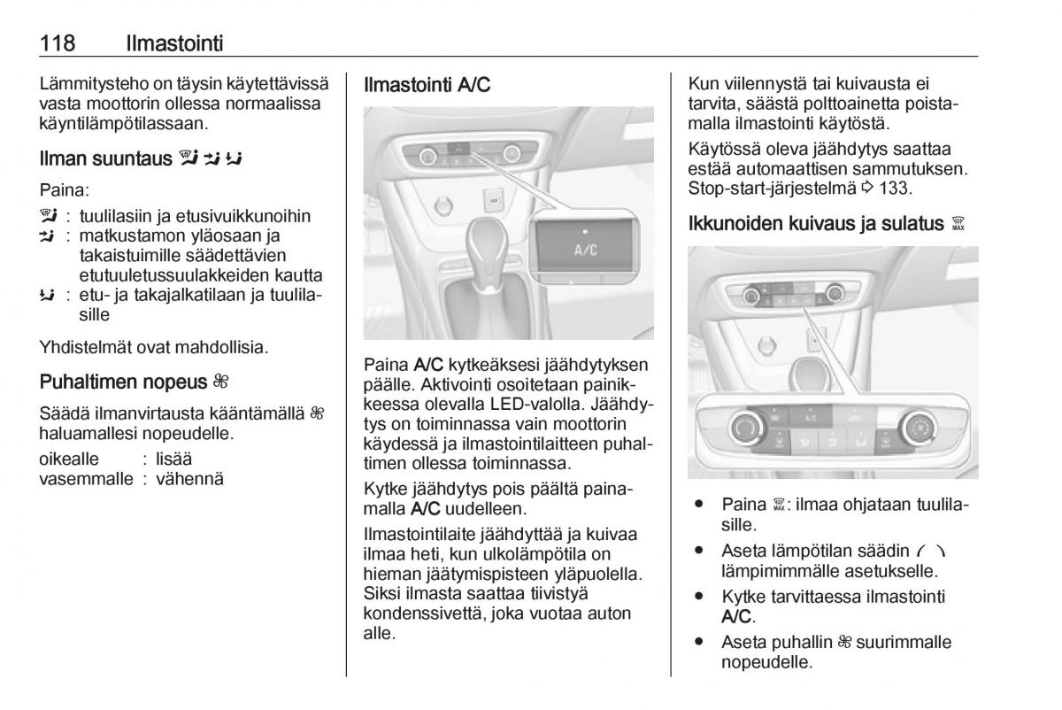 Opel Crossland X omistajan kasikirja / page 120