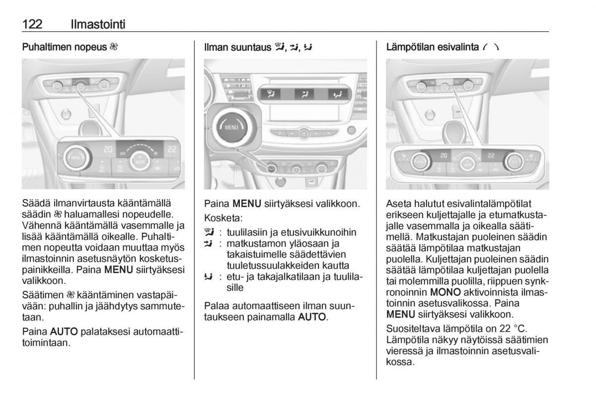 Opel Crossland X omistajan kasikirja / page 124