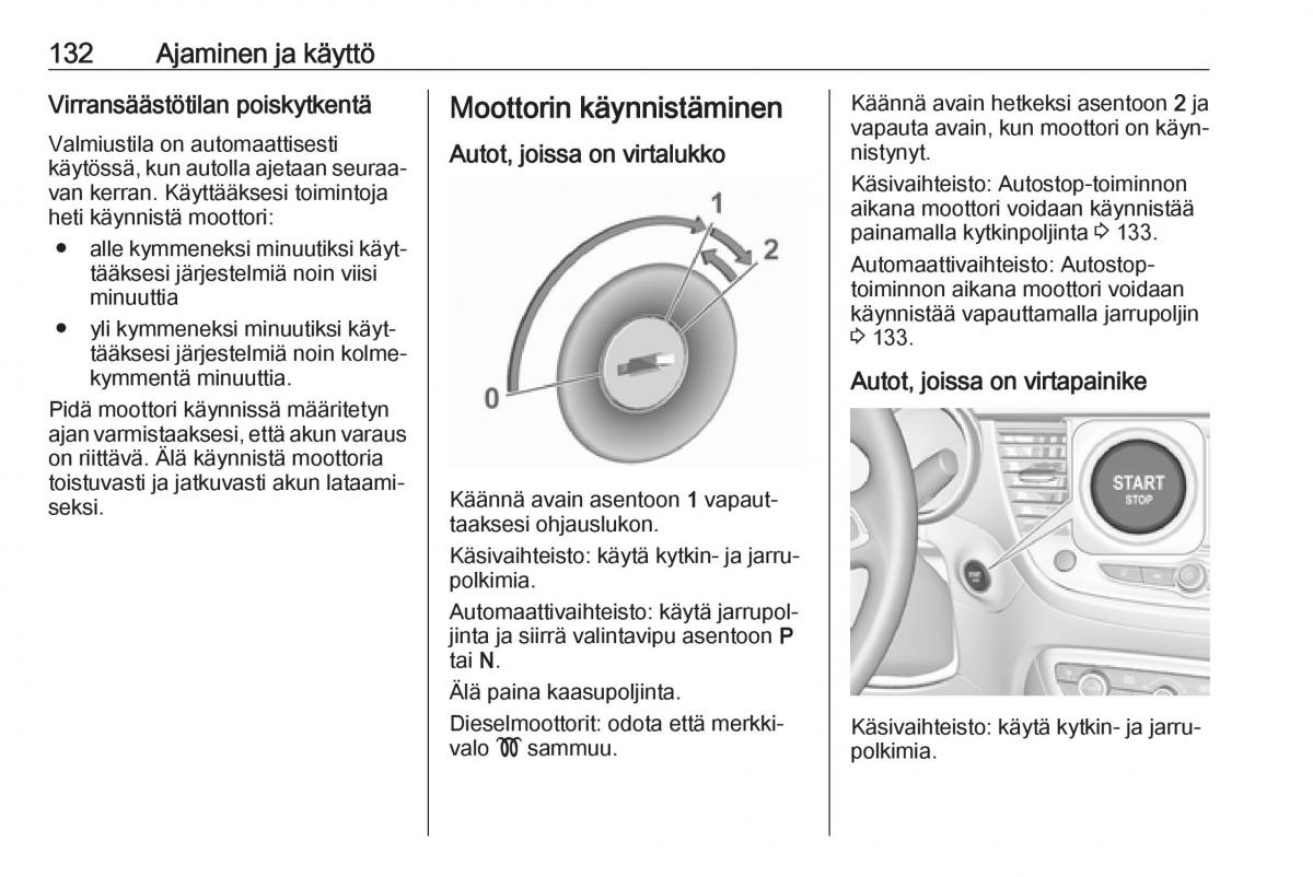 Opel Crossland X omistajan kasikirja / page 134