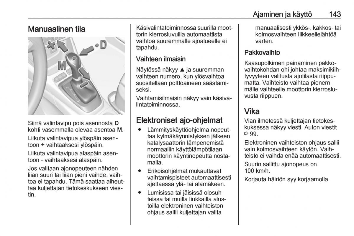 Opel Crossland X omistajan kasikirja / page 145