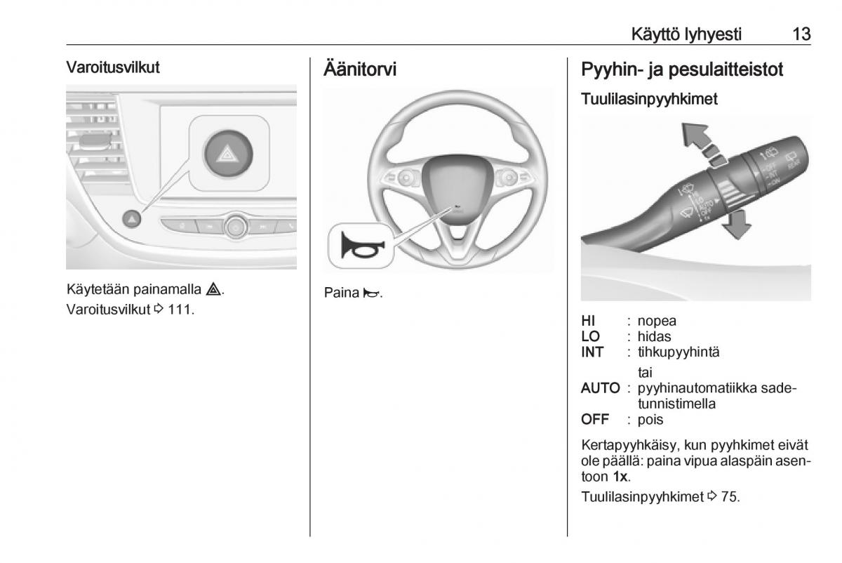 Opel Crossland X omistajan kasikirja / page 15