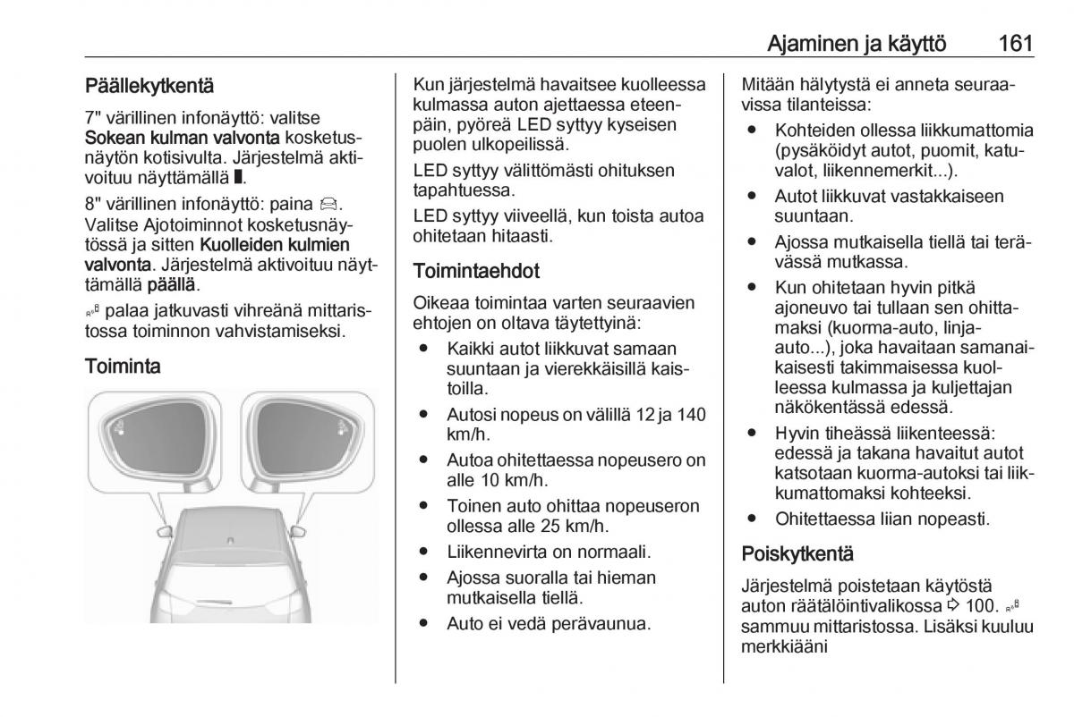 Opel Crossland X omistajan kasikirja / page 163