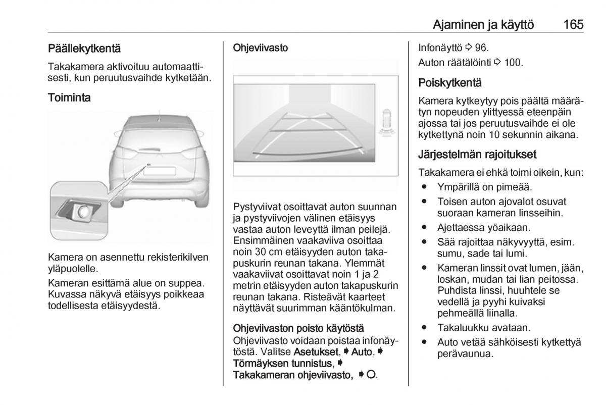 Opel Crossland X omistajan kasikirja / page 167