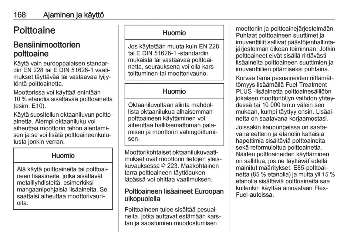 Opel Crossland X omistajan kasikirja / page 170