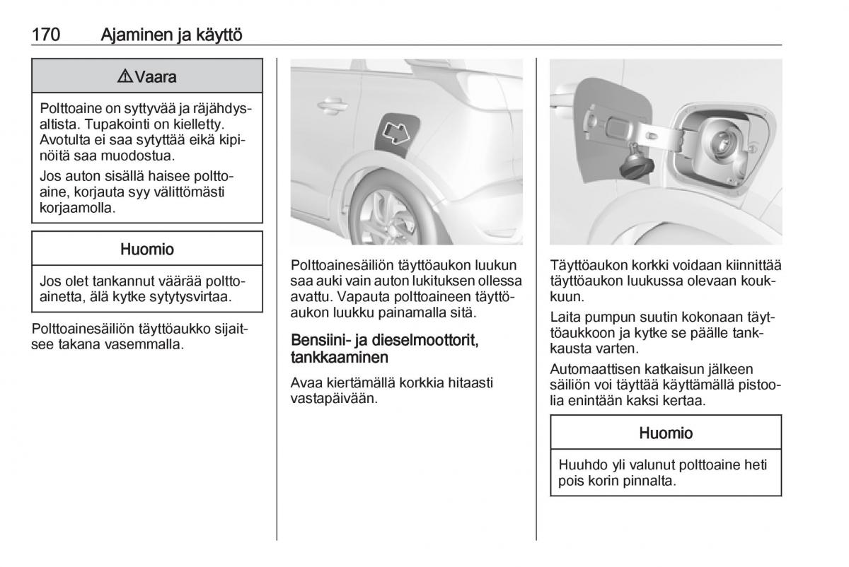 Opel Crossland X omistajan kasikirja / page 172