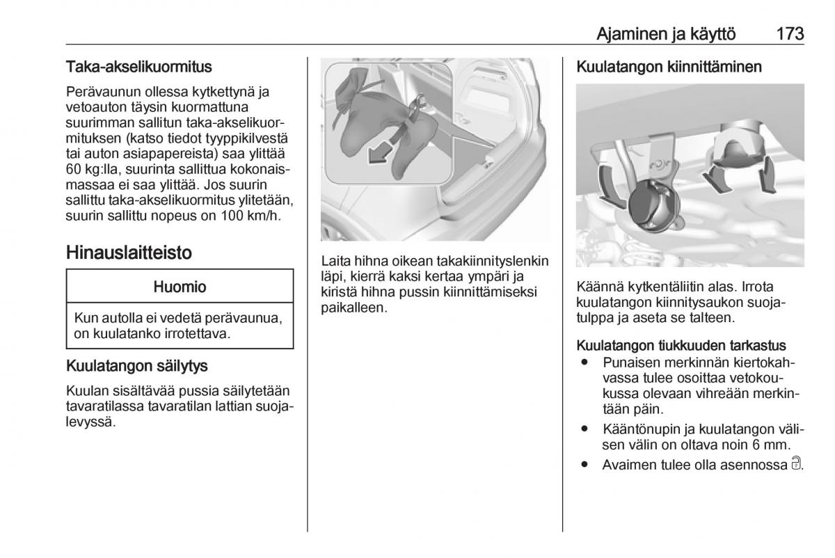 Opel Crossland X omistajan kasikirja / page 175