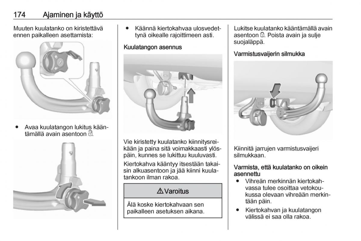 Opel Crossland X omistajan kasikirja / page 176