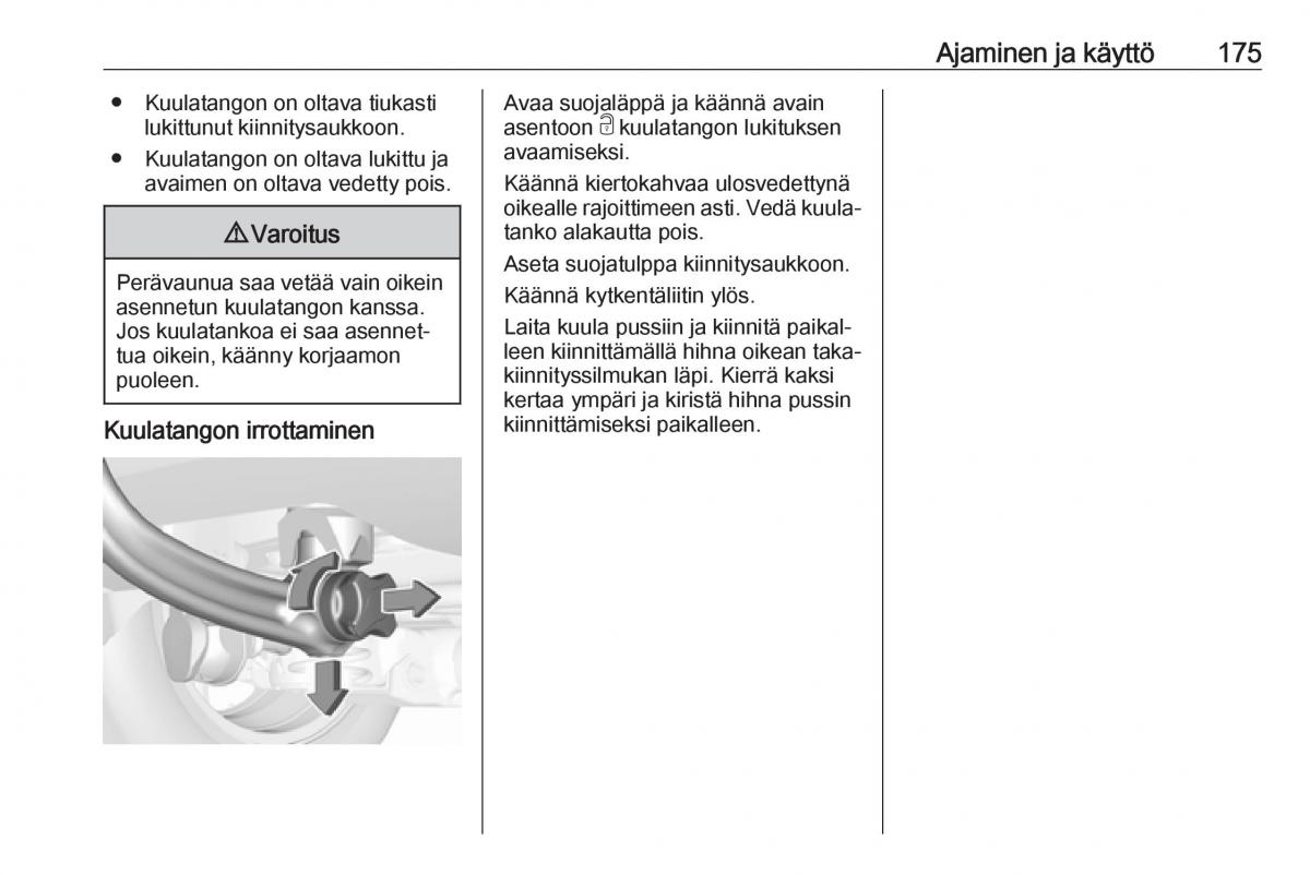 Opel Crossland X omistajan kasikirja / page 177