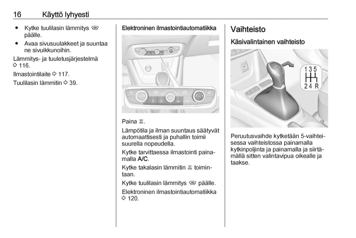 Opel Crossland X omistajan kasikirja / page 18