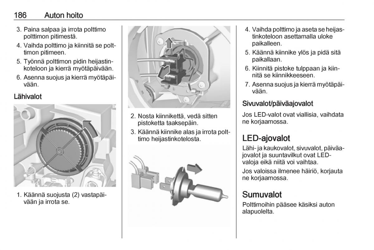 Opel Crossland X omistajan kasikirja / page 188