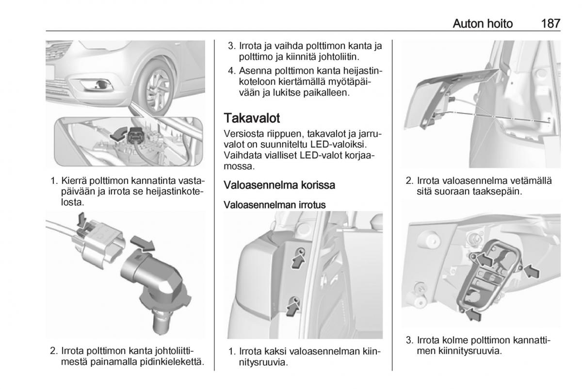 Opel Crossland X omistajan kasikirja / page 189