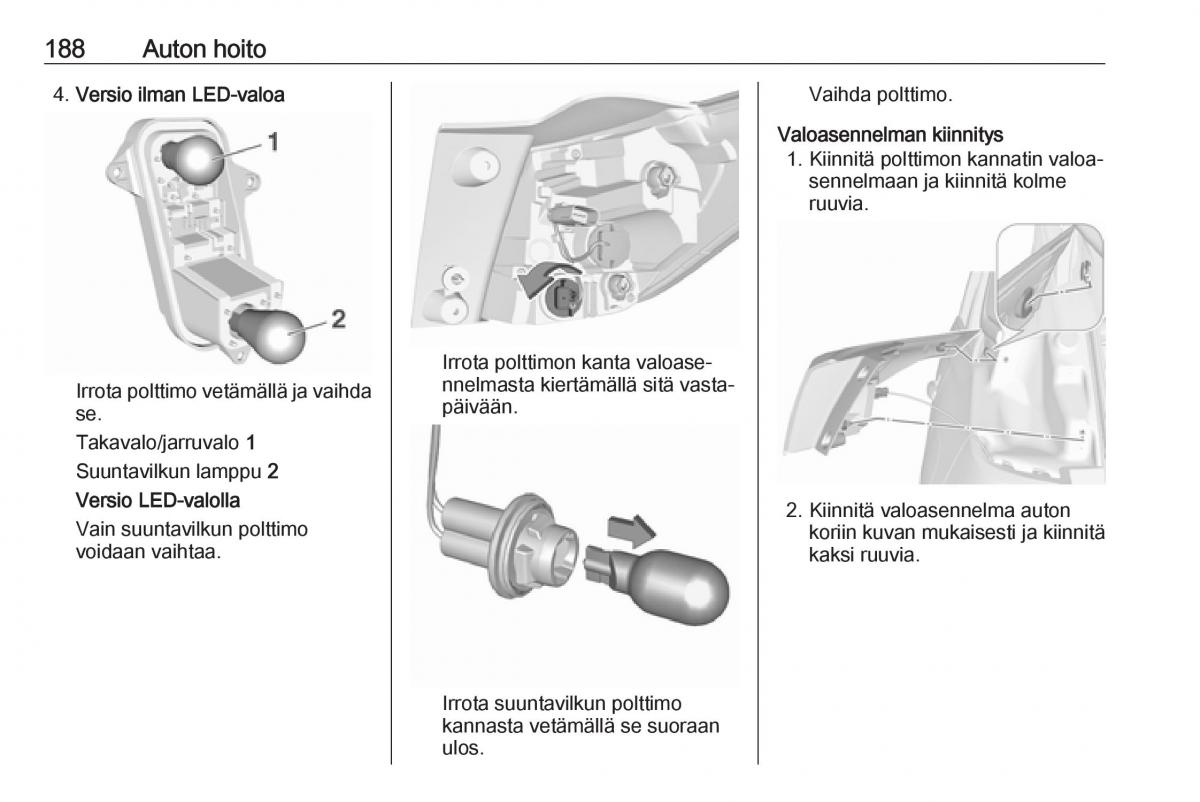 Opel Crossland X omistajan kasikirja / page 190