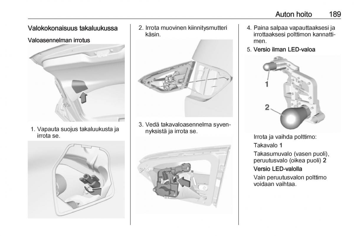 Opel Crossland X omistajan kasikirja / page 191