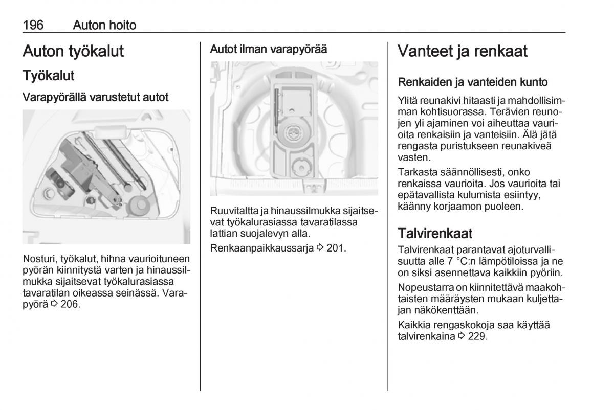 Opel Crossland X omistajan kasikirja / page 198