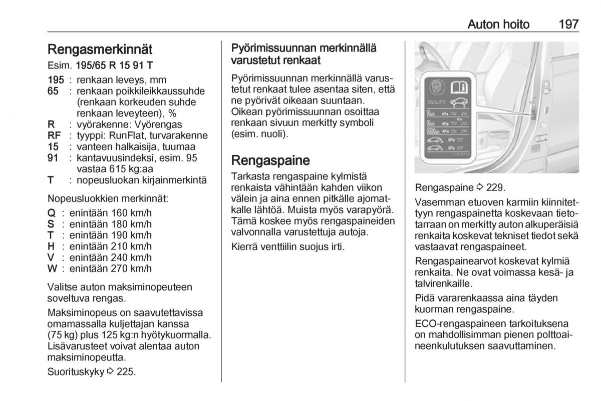 Opel Crossland X omistajan kasikirja / page 199