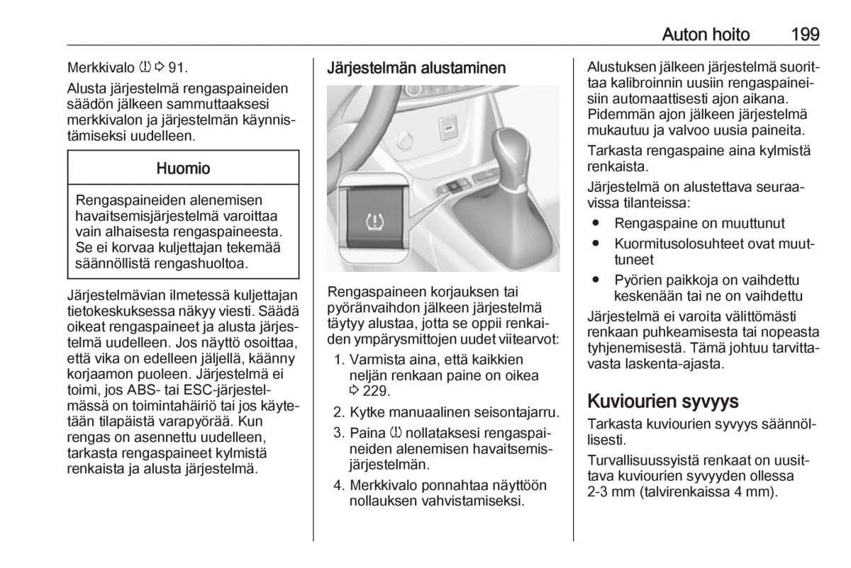 Opel Crossland X omistajan kasikirja / page 201