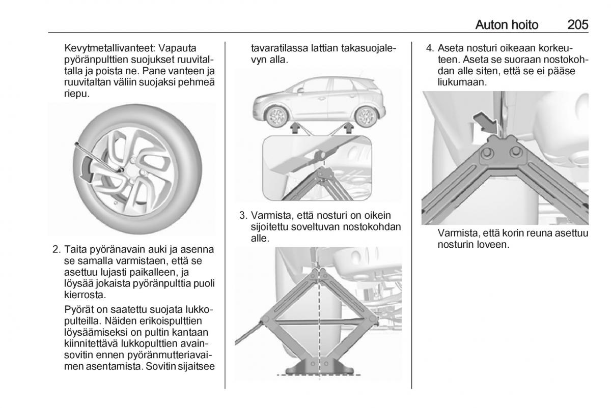 Opel Crossland X omistajan kasikirja / page 207