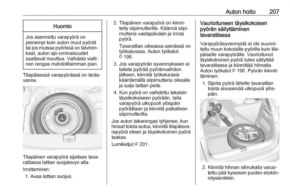 Opel Crossland X omistajan kasikirja / page 209