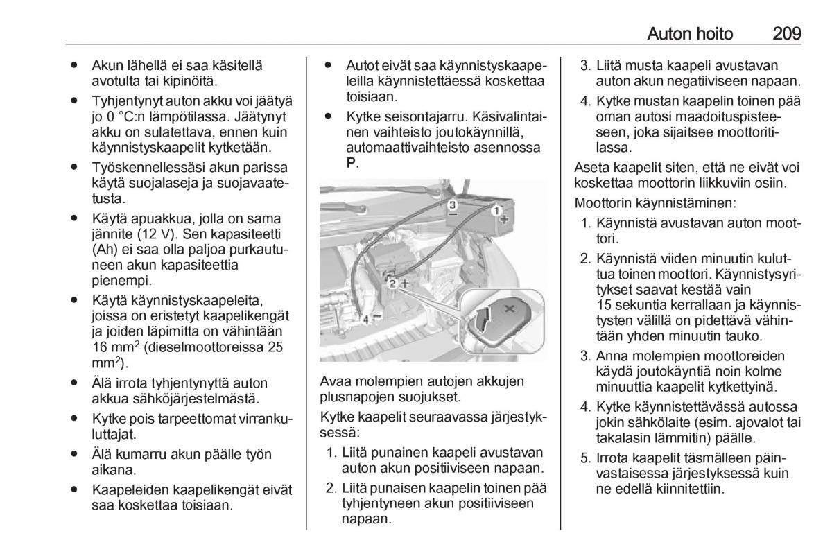 Opel Crossland X omistajan kasikirja / page 211