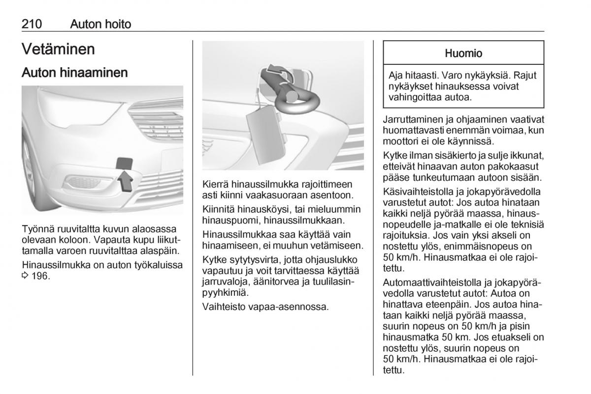 Opel Crossland X omistajan kasikirja / page 212