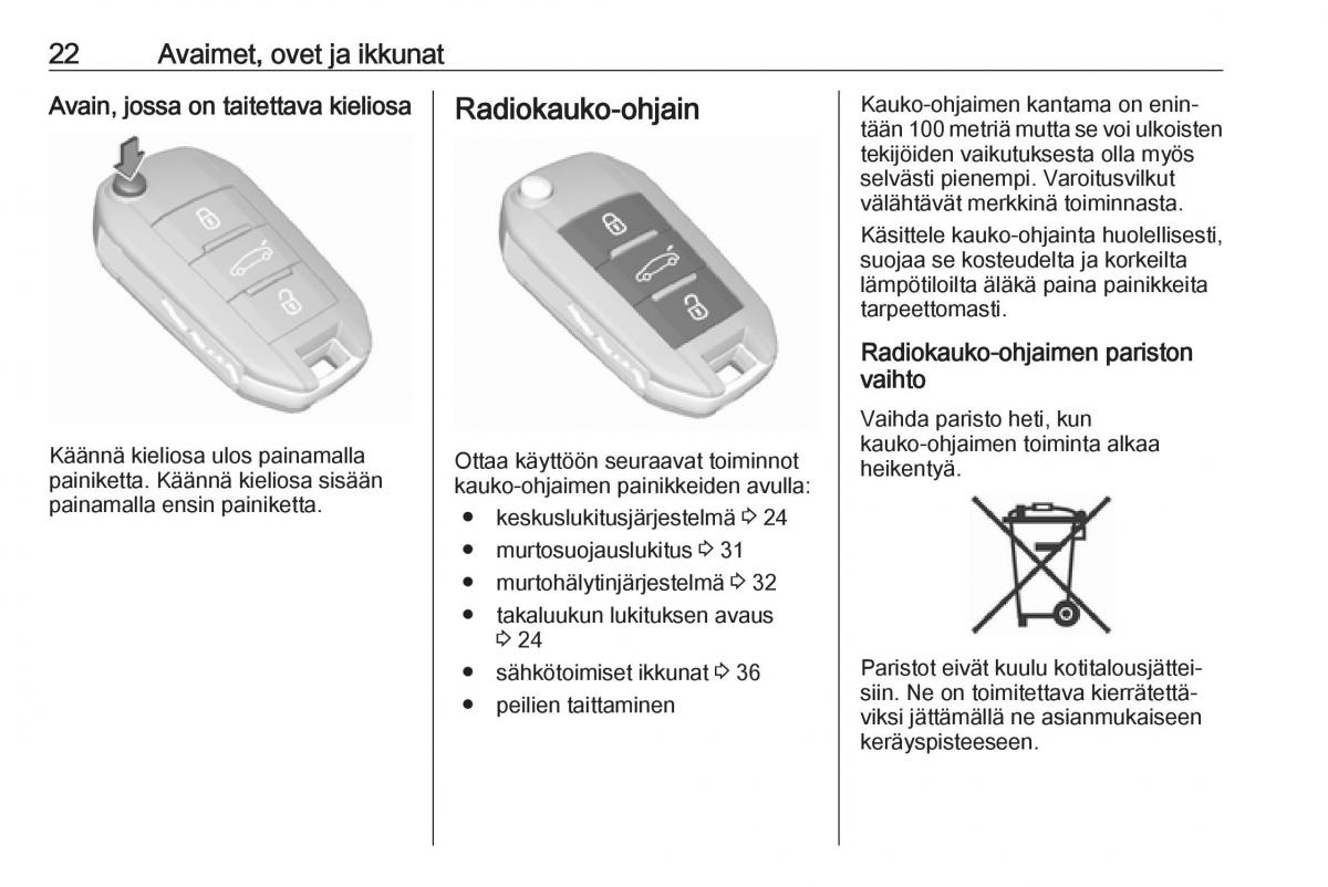 Opel Crossland X omistajan kasikirja / page 24