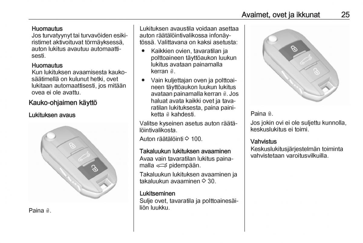 Opel Crossland X omistajan kasikirja / page 27