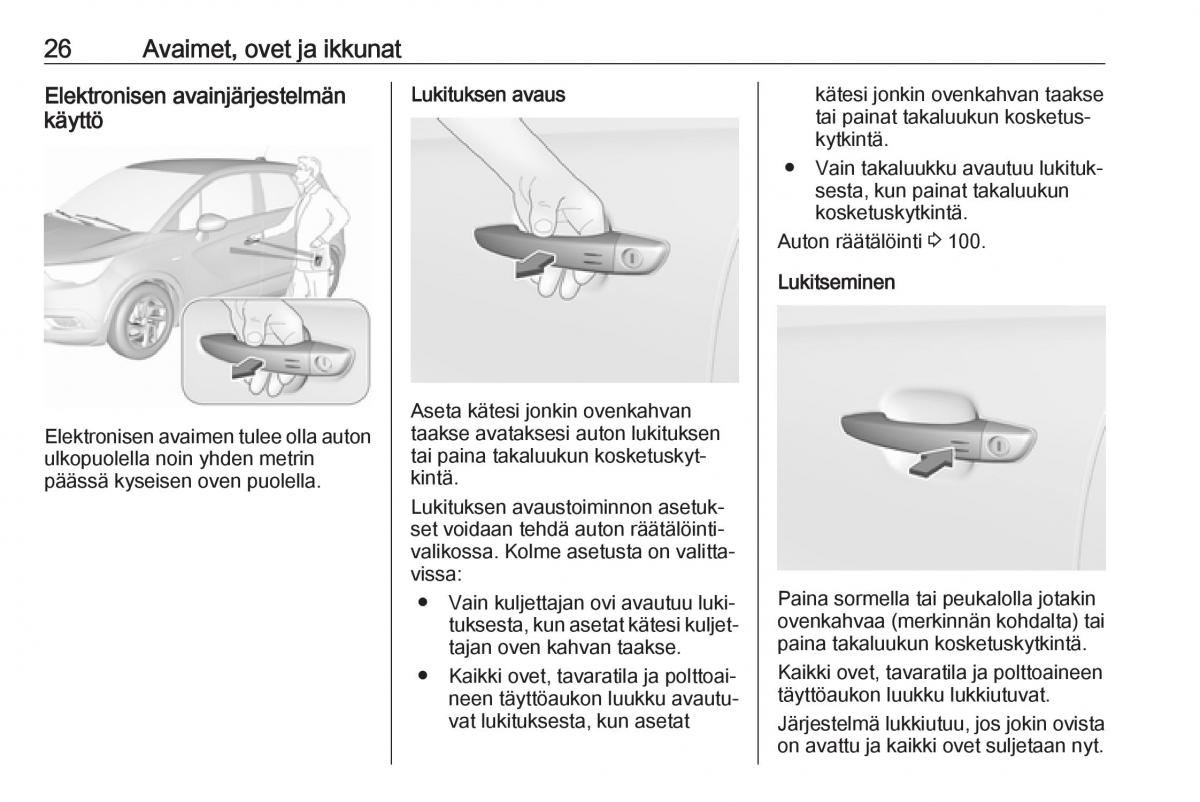 Opel Crossland X omistajan kasikirja / page 28