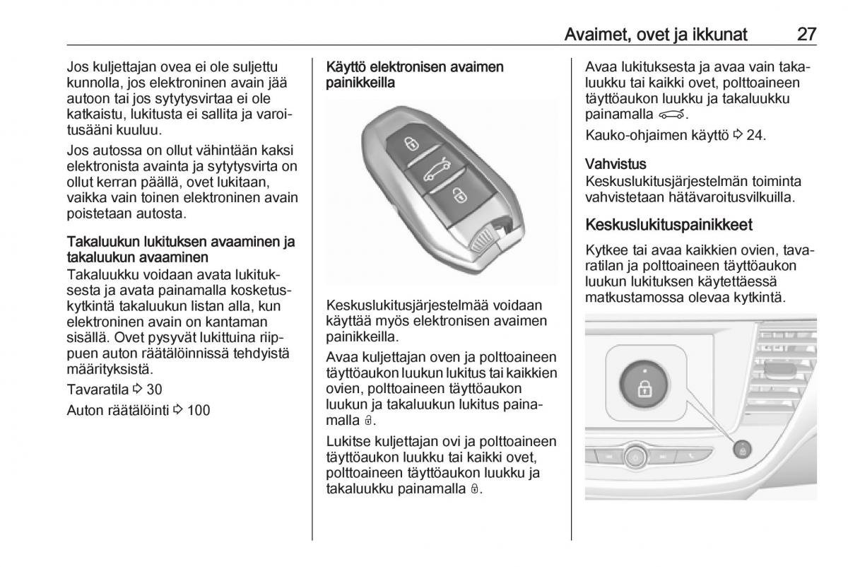 Opel Crossland X omistajan kasikirja / page 29