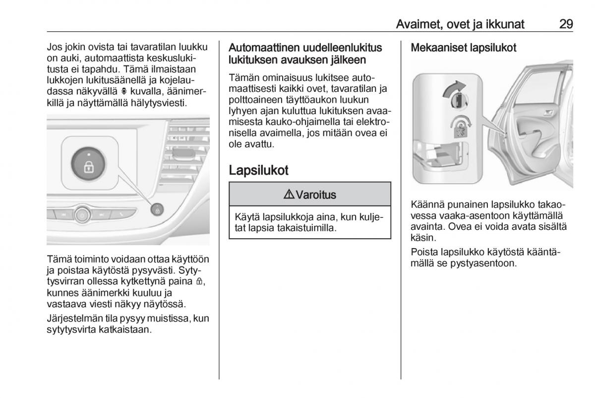 Opel Crossland X omistajan kasikirja / page 31