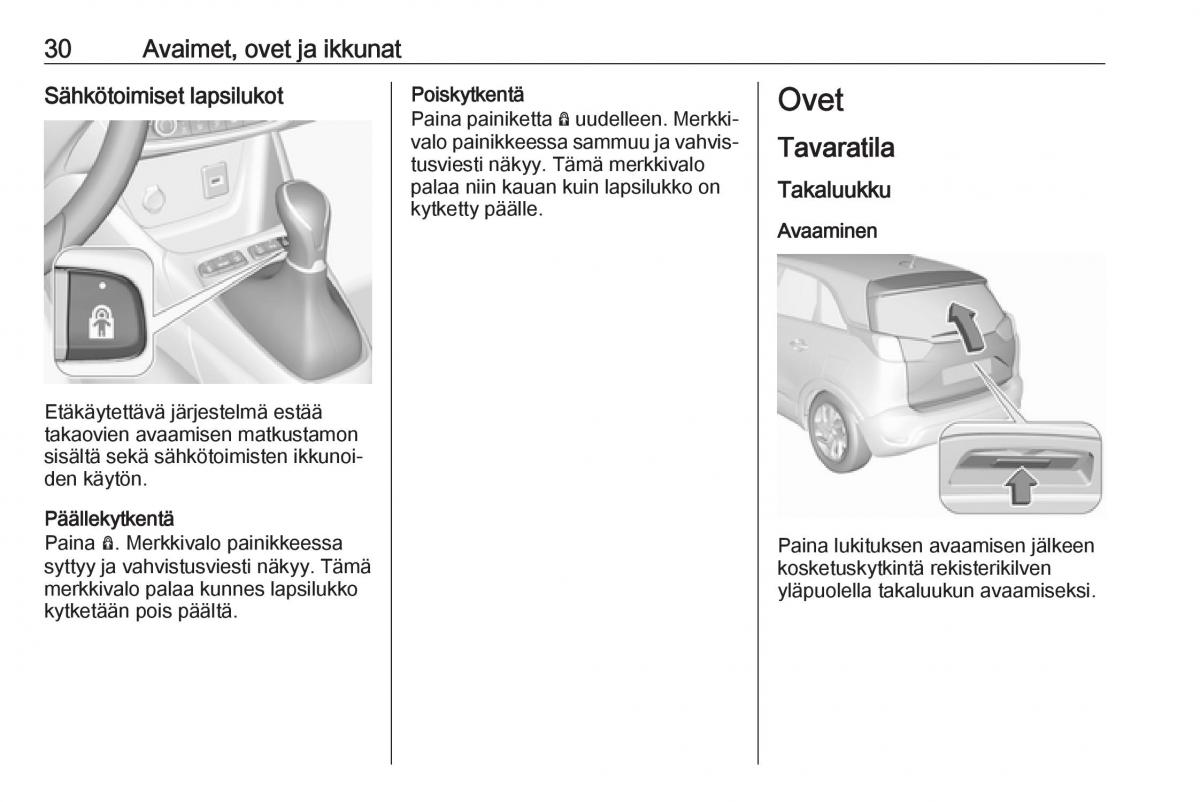 Opel Crossland X omistajan kasikirja / page 32